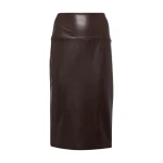 Norma Kamali Faux leather pencil skirt86479 nobg