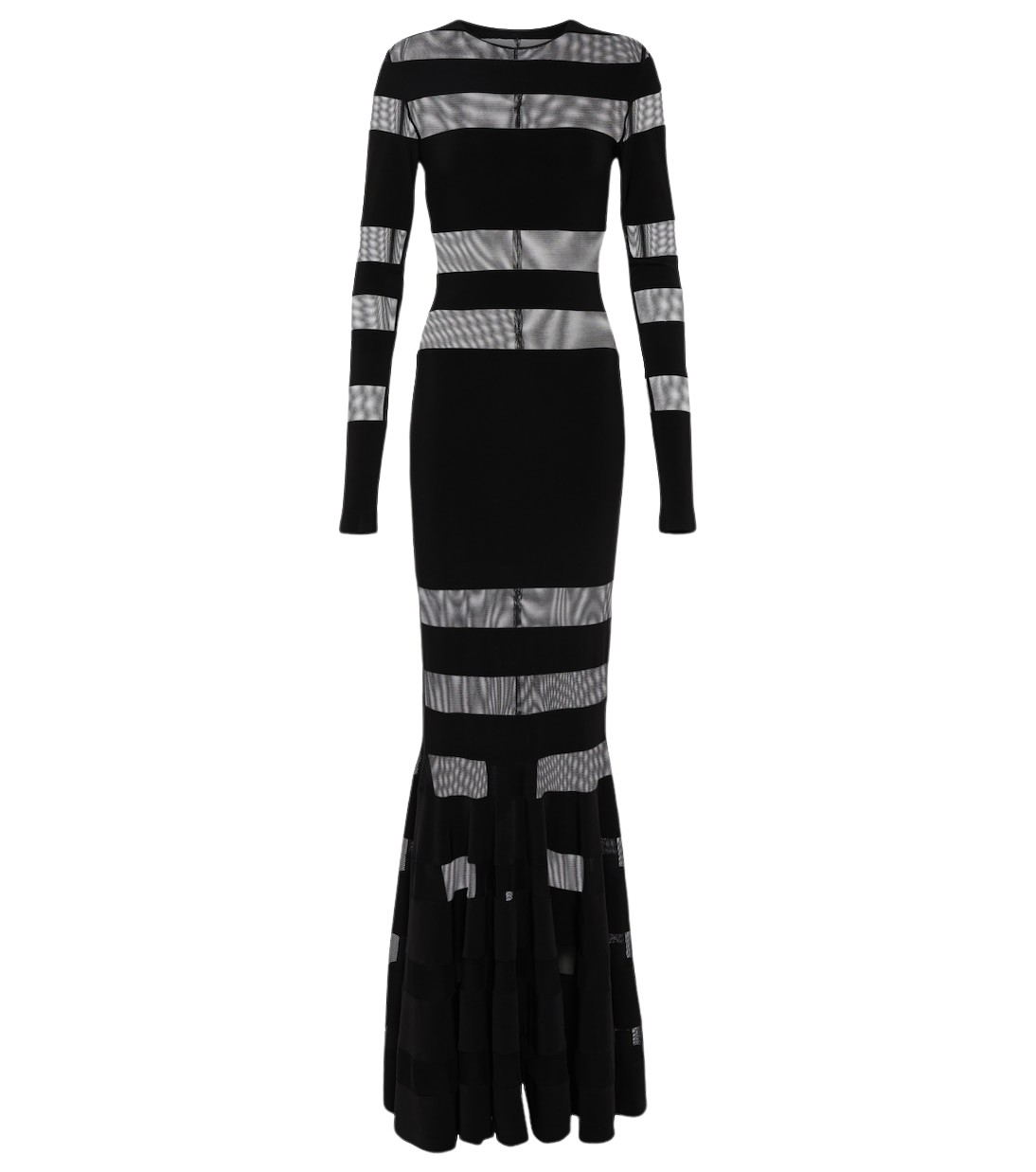 Norma Kamali Mesh and jersey gown45031 nobg