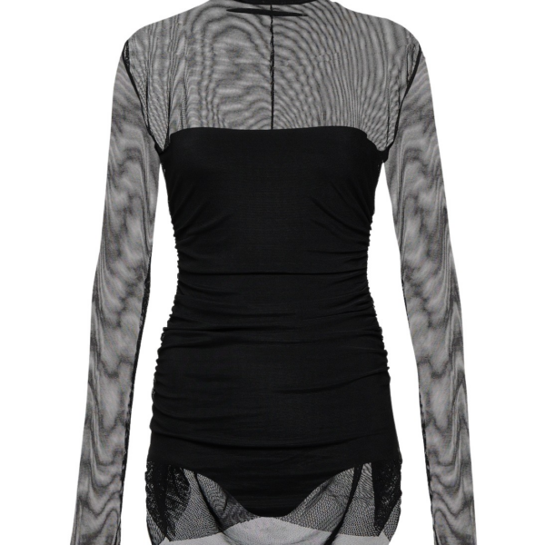 Norma Kamali Mesh minidress67517 nobg