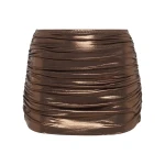 Norma Kamali Metallic ruched swim skirt41700 nobg