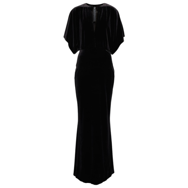 Norma Kamali Obie velvet gown64166 nobg