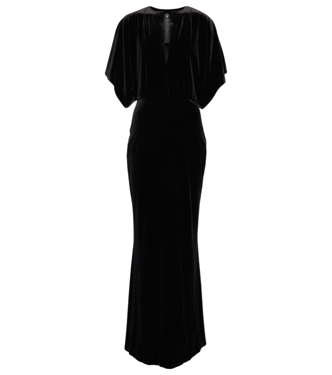 Norma Kamali Obie velvet gown64166 nobg