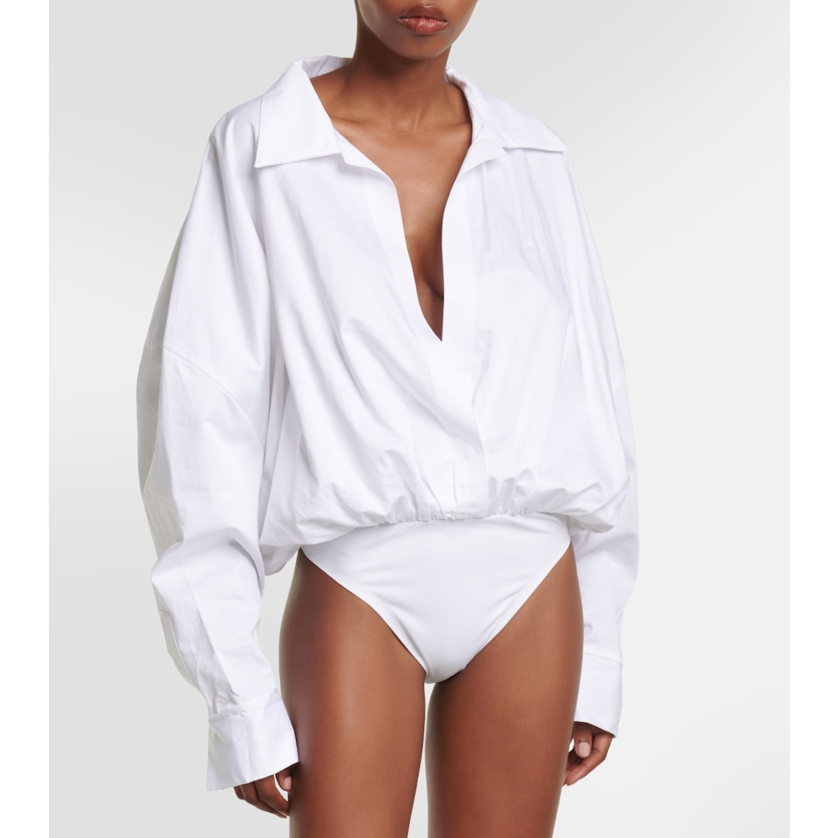 Norma Kamali Oversized cotton bodysuit | Luxury Ready to