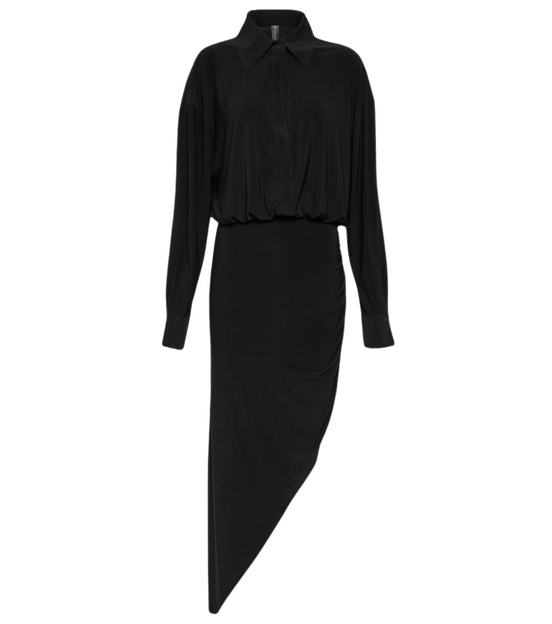 Norma Kamali Shirred jersey maxi dress32371 nobg