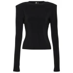 Norma Kamali Shoulder pad jersey top96091 nobg