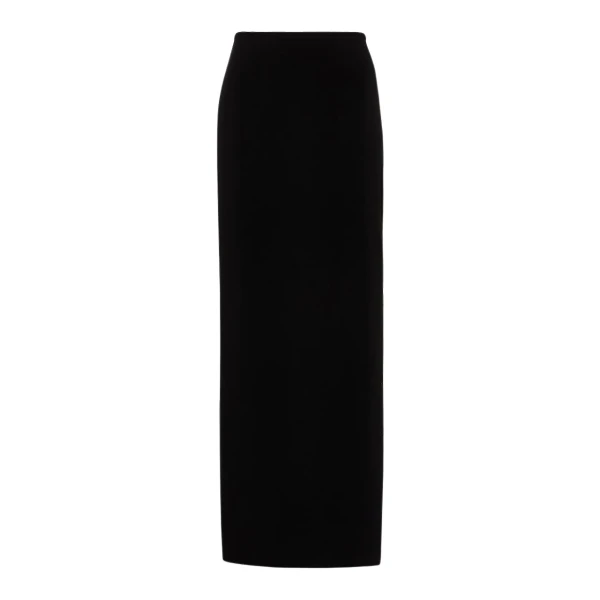 Norma Kamali Side slit jersey maxi skirt20708 nobg