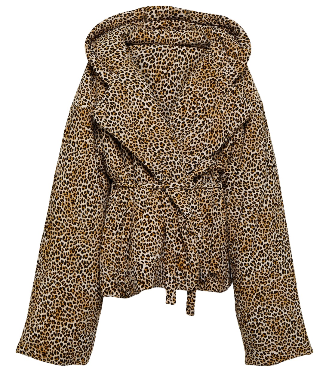 Norma Kamali Sleeping Bag leopard print jacket59105 nobg