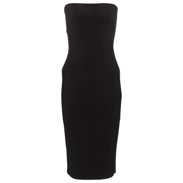 Norma Kamali Strapless jersey blend midi dress31499 nobg