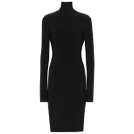 Norma Kamali Stretch jersey turtleneck dress51934 nobg