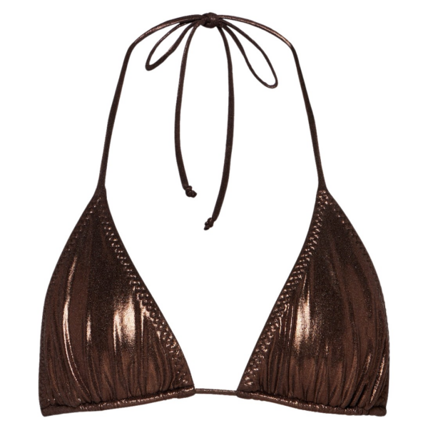 Norma Kamali String metallic bikini top72569 nobg