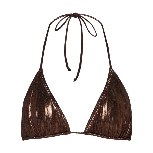 Norma Kamali String metallic bikini top72569 nobg