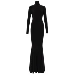 Norma Kamali Turtleneck jersey gown 529624 nobg