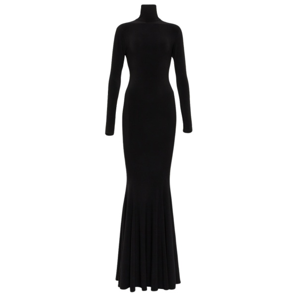 Norma Kamali Turtleneck jersey gown 529624 nobg