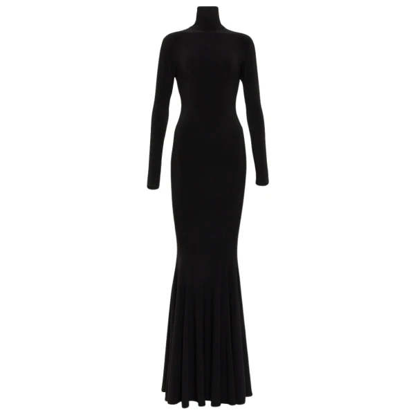 Norma Kamali Turtleneck jersey gown 529624 nobg