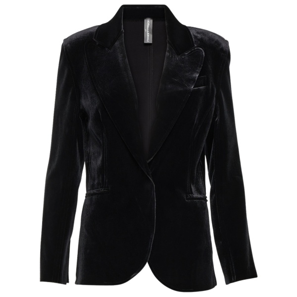 Norma Kamali Velvet blazer31217 nobg