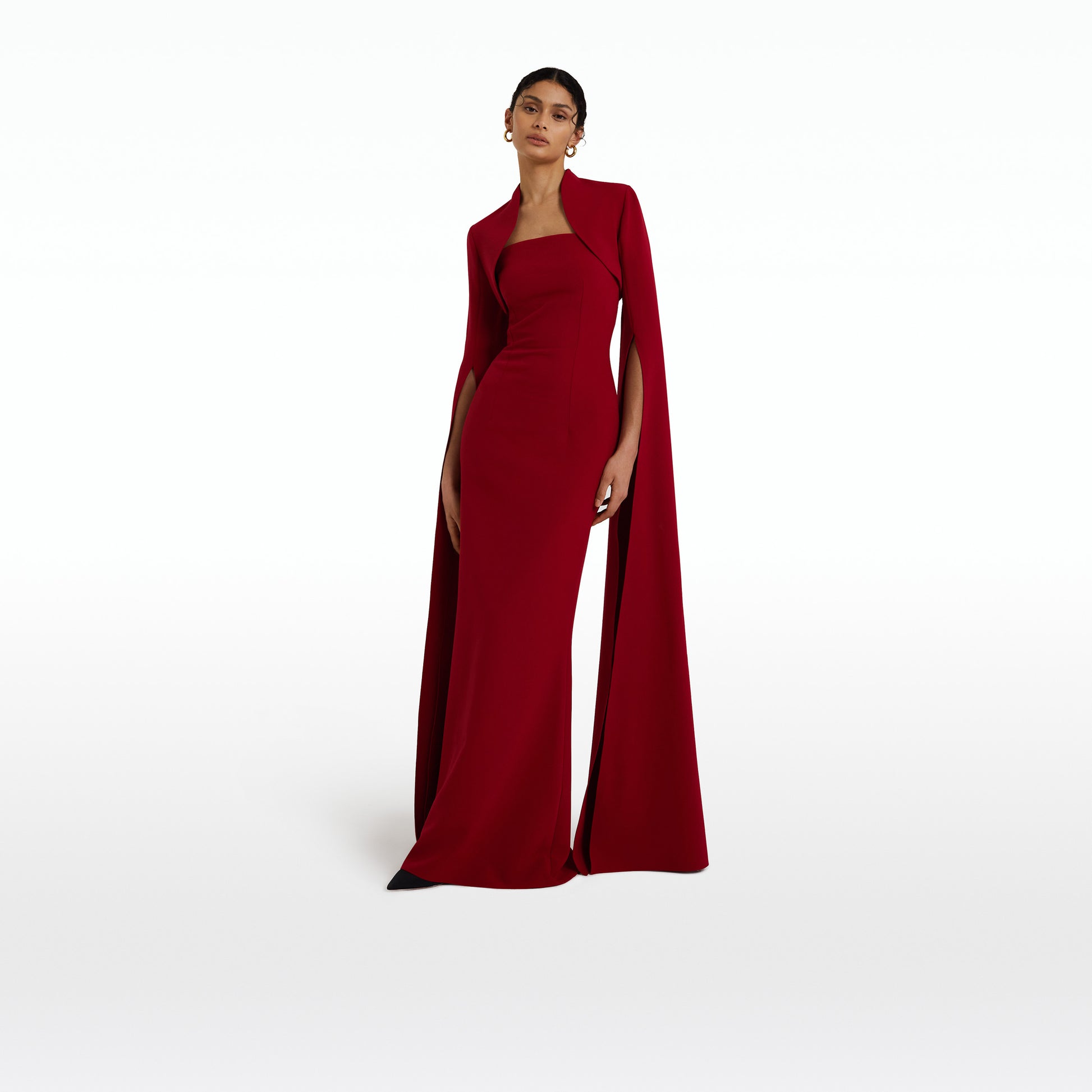 Ameri　2WAY RIBBON BOLERO DRESS Safiyaa Amari Azalea Red Bolero With Soshin Dress | Luxury