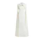 Safiyaa Amari Ivory Harness Soshin Dress With Carnation Embroidery60932 nobg