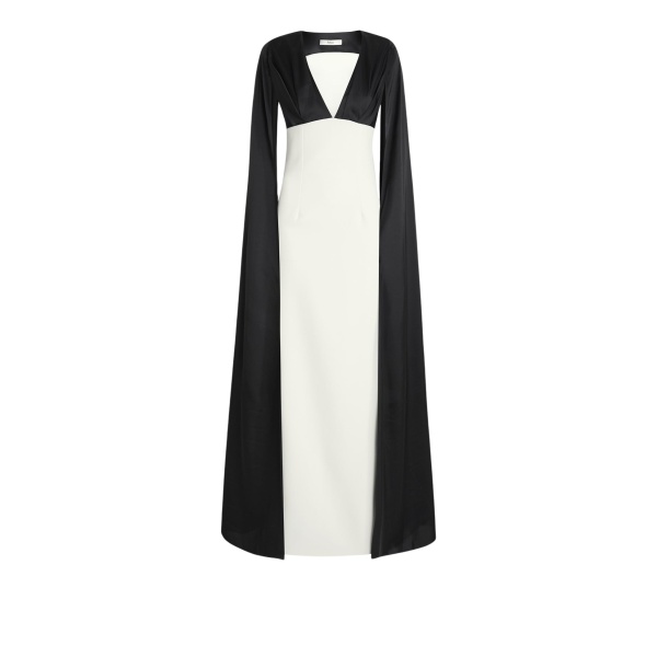 Safiyaa Angelina Ivory Black Long Dress24789 nobg