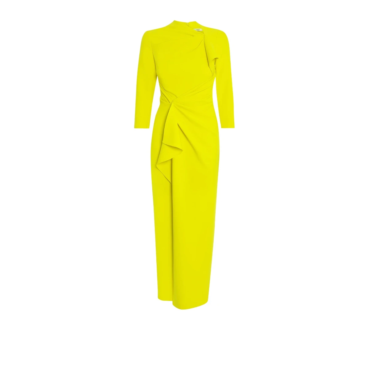 Safiyaa Avery Chartreuse Midi Dress12536 nobg