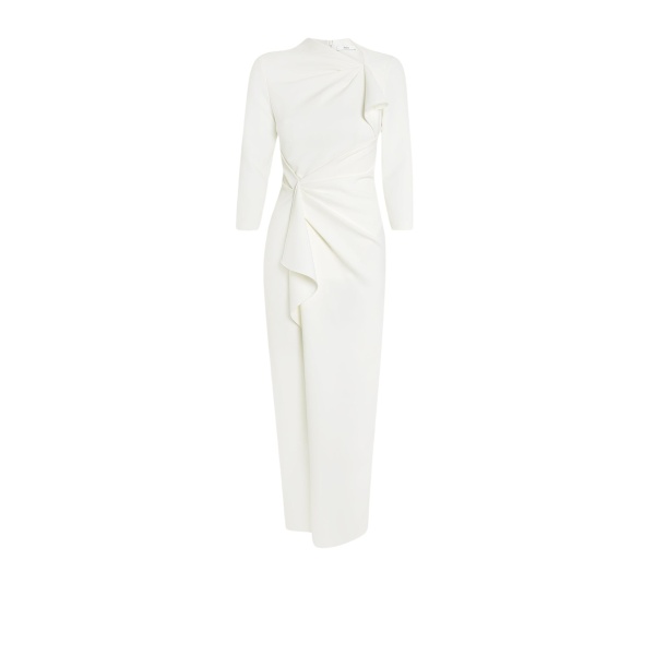 Safiyaa Avery Ivory Midi Dress13859 nobg