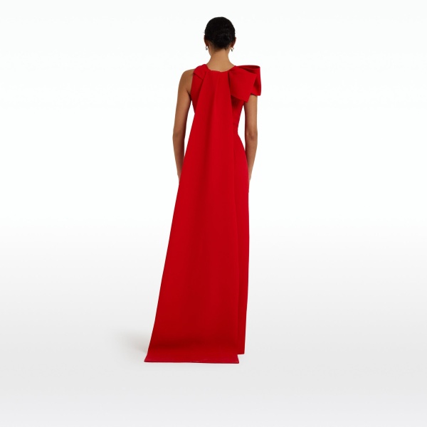 Safiyaa Celestia Red Long Dress, view 3
