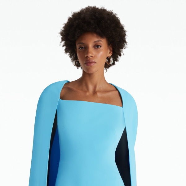 Safiyaa Cinza Topaz Long Dress, view 4