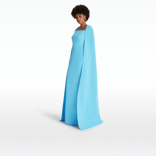 Safiyaa Cinza Topaz Long Dress, view 5