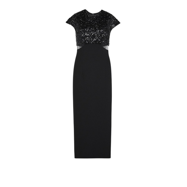 Safiyaa Dominica Black Midi Dress35386 nobg