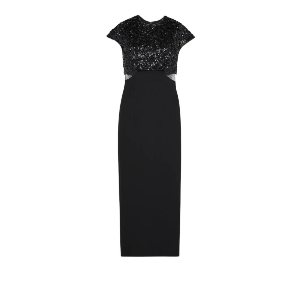 Safiyaa Dominica Black Midi Dress35386 nobg