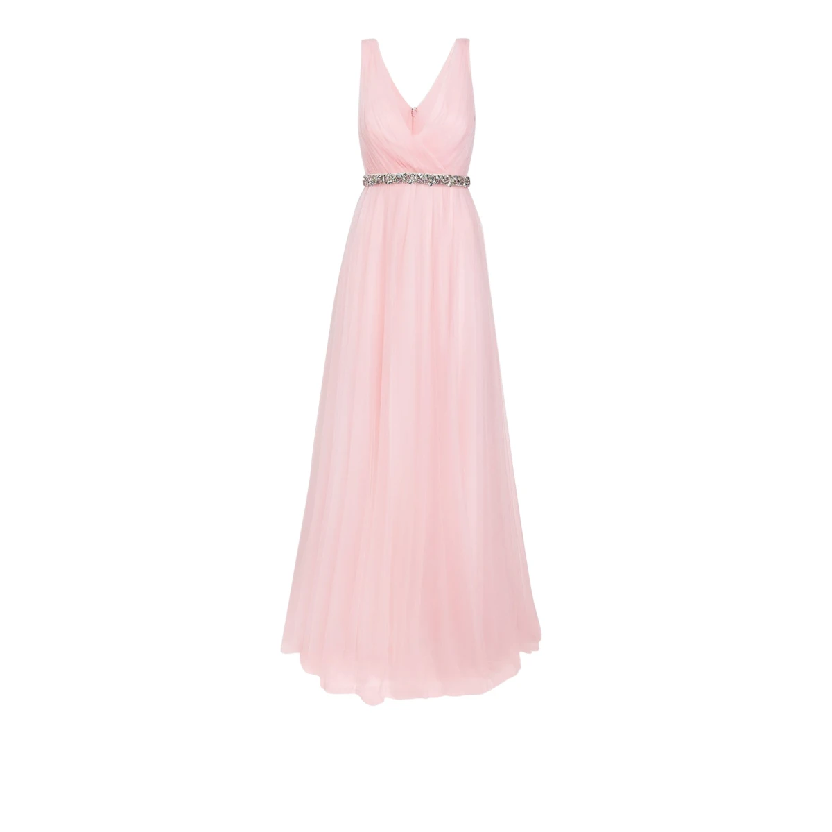 Safiyaa Enrica Barely Pink Long Dress With embroidered Belt21091 nobg