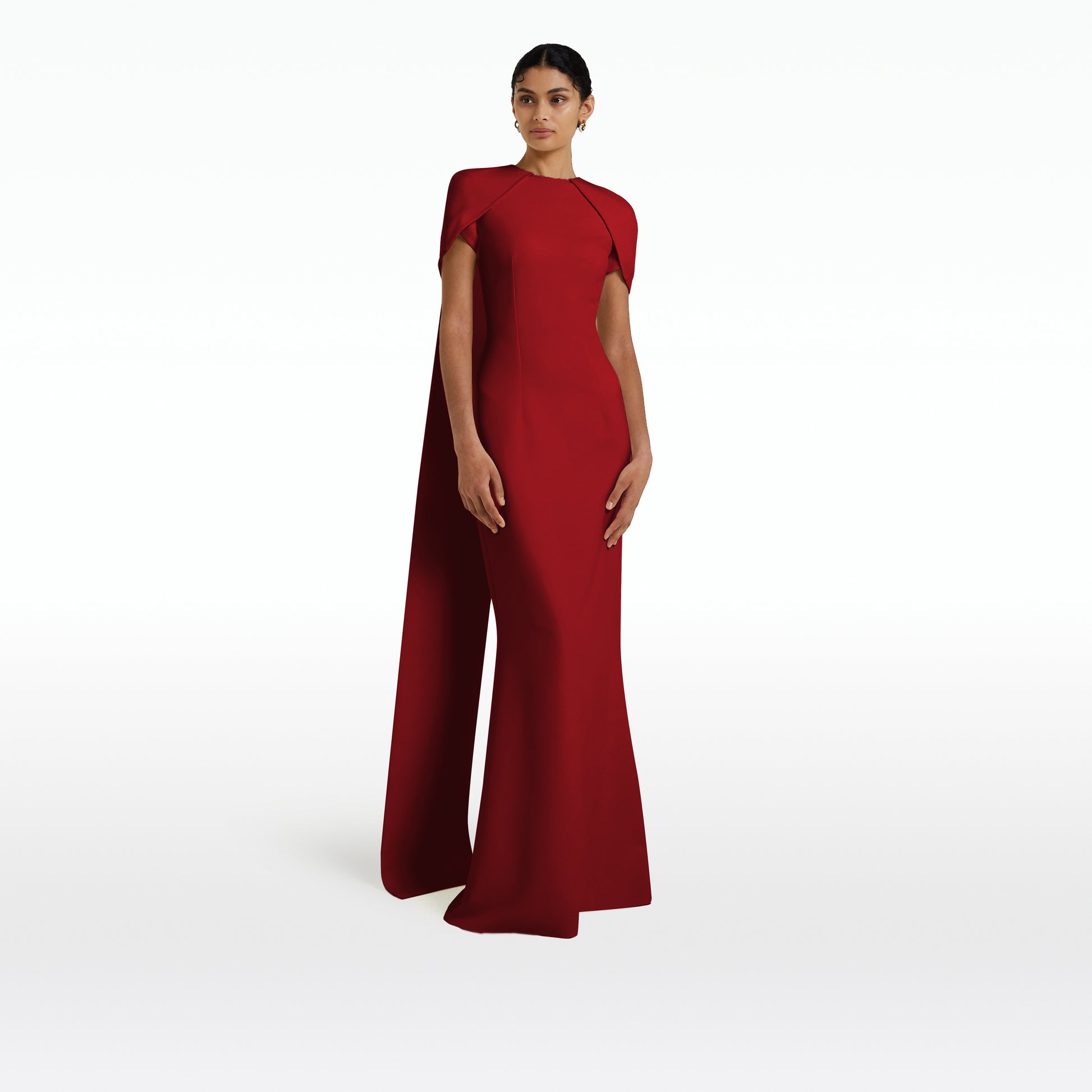 Safiyaa Ginkgo Azalea Red Dress | Luxury Ready to Wear | Coveti