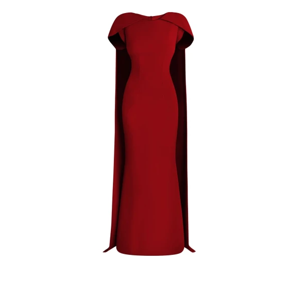 Safiyaa Ginkgo Azalea Red Dress52001 nobg