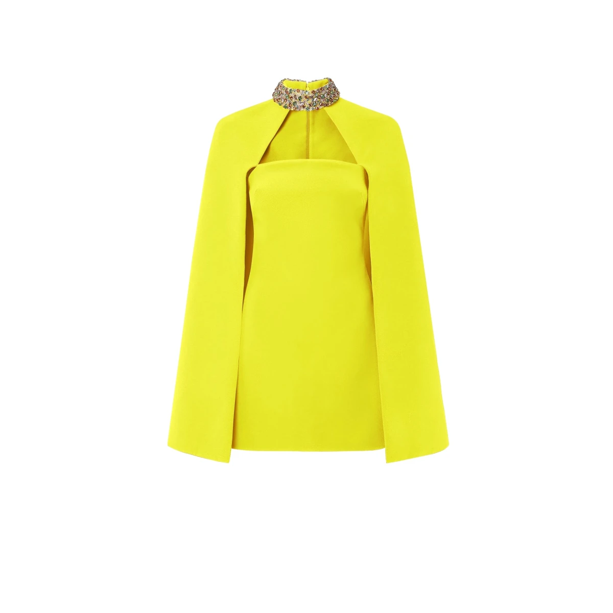 Safiyaa Harlow Chartreuse Short Dress40041 nobg