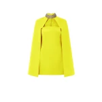 Safiyaa Harlow Chartreuse Short Dress40041 nobg