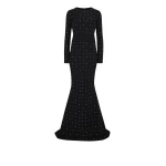 Safiyaa Heliconia Black Long Dress69058 nobg