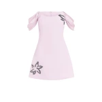 Safiyaa Ixia Lilac Snow Short Dress35407 nobg