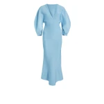 Safiyaa Kiera Pale Blue Knit Midi Dress19948 nobg