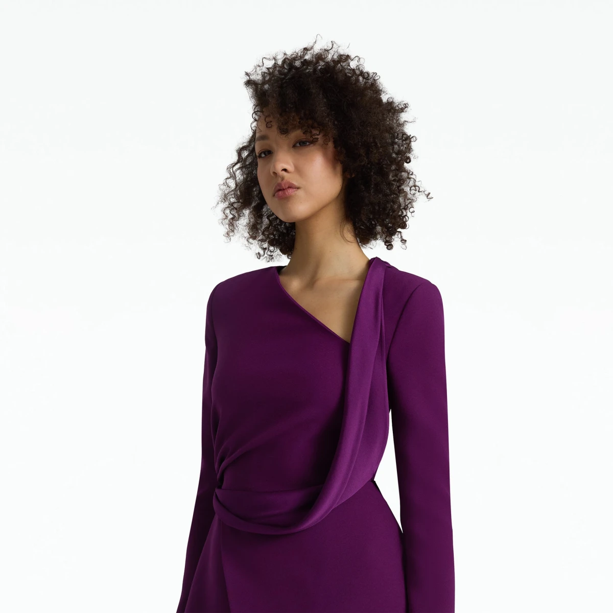 Safiyaa Laurana Currant Midi Dress Luxury Ready to Wear Coveti