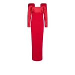 Safiyaa Liza Crimson Red Long Dress71198 nobg