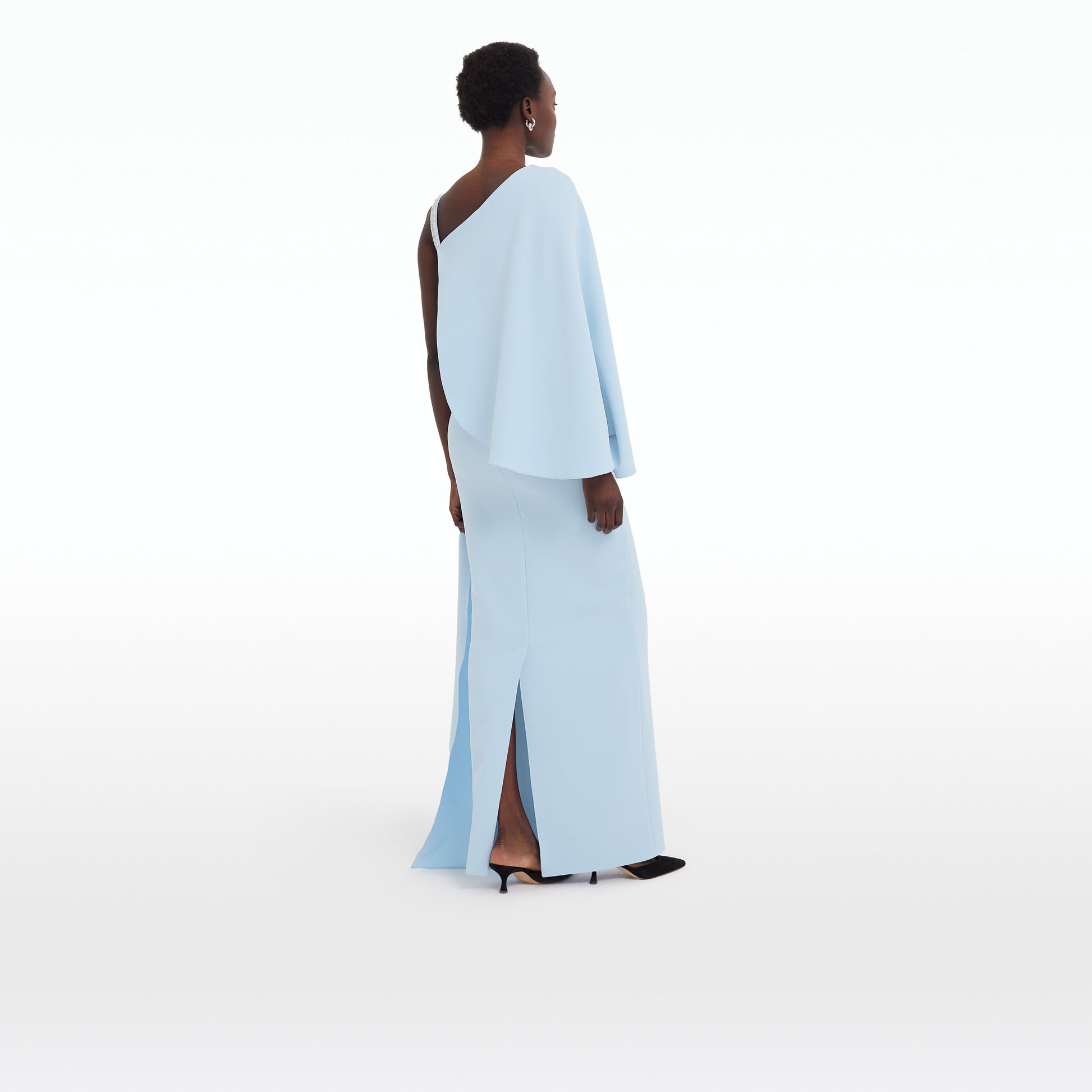 Safiyaa Loredana Pale Blue Long Dress | Luxury Ready to Wear