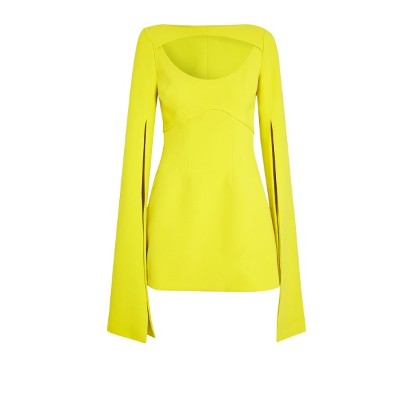 Safiyaa Mila Chartreuse Short Dress15620 nobg