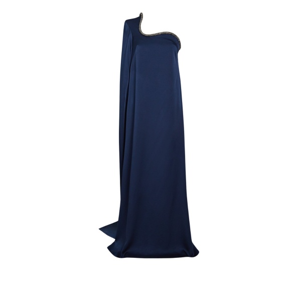 Safiyaa Nouvella Ink Blue Long Dress60045 nobg