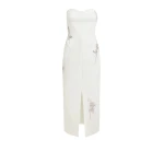 Safiyaa Peggie Ivory Embroidered Midi Dress41508 nobg