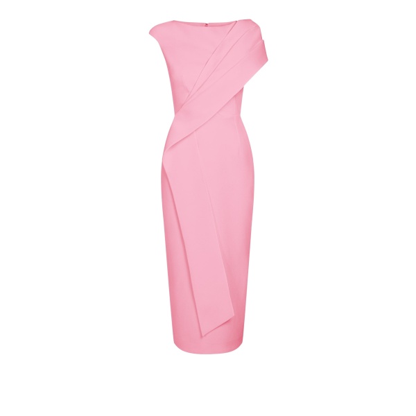 Safiyaa Regina Begonia Pink Midi Dress48867 nobg