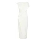 Safiyaa Regina Ivory Midi Dress60165 nobg