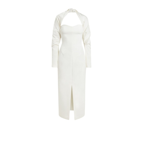 Safiyaa Romane Ivory Midi Dress24608 nobg