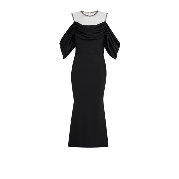 Safiyaa Vita Black Midi Dress66279 nobg