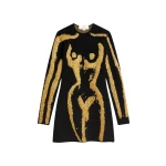 Schiaparelli Beaded Trompe LOeil Dress51967 nobg