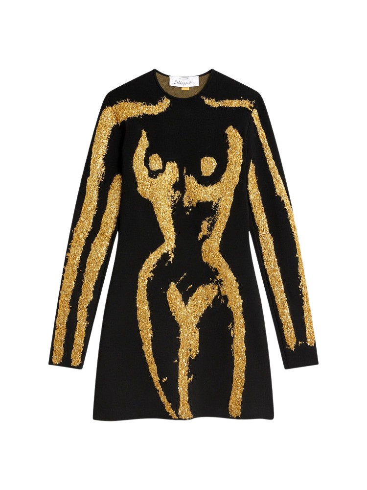 Schiaparelli Beaded Trompe LOeil Dress51967 nobg