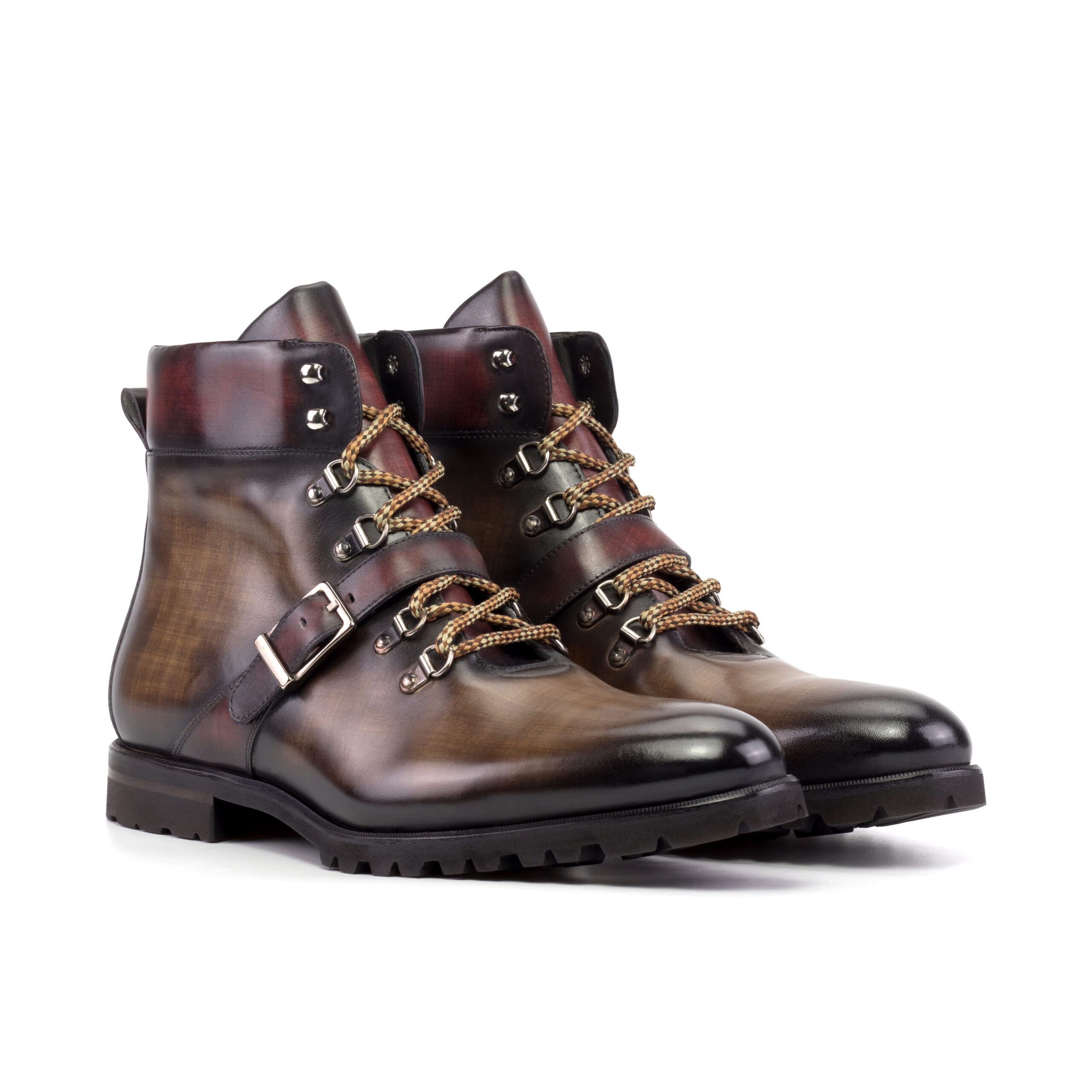 mens walking boots brown
